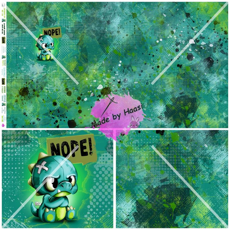 Vorbestellung Panel Vorbestellung Panel "Nope türkis" Bio French Terry Überbreite