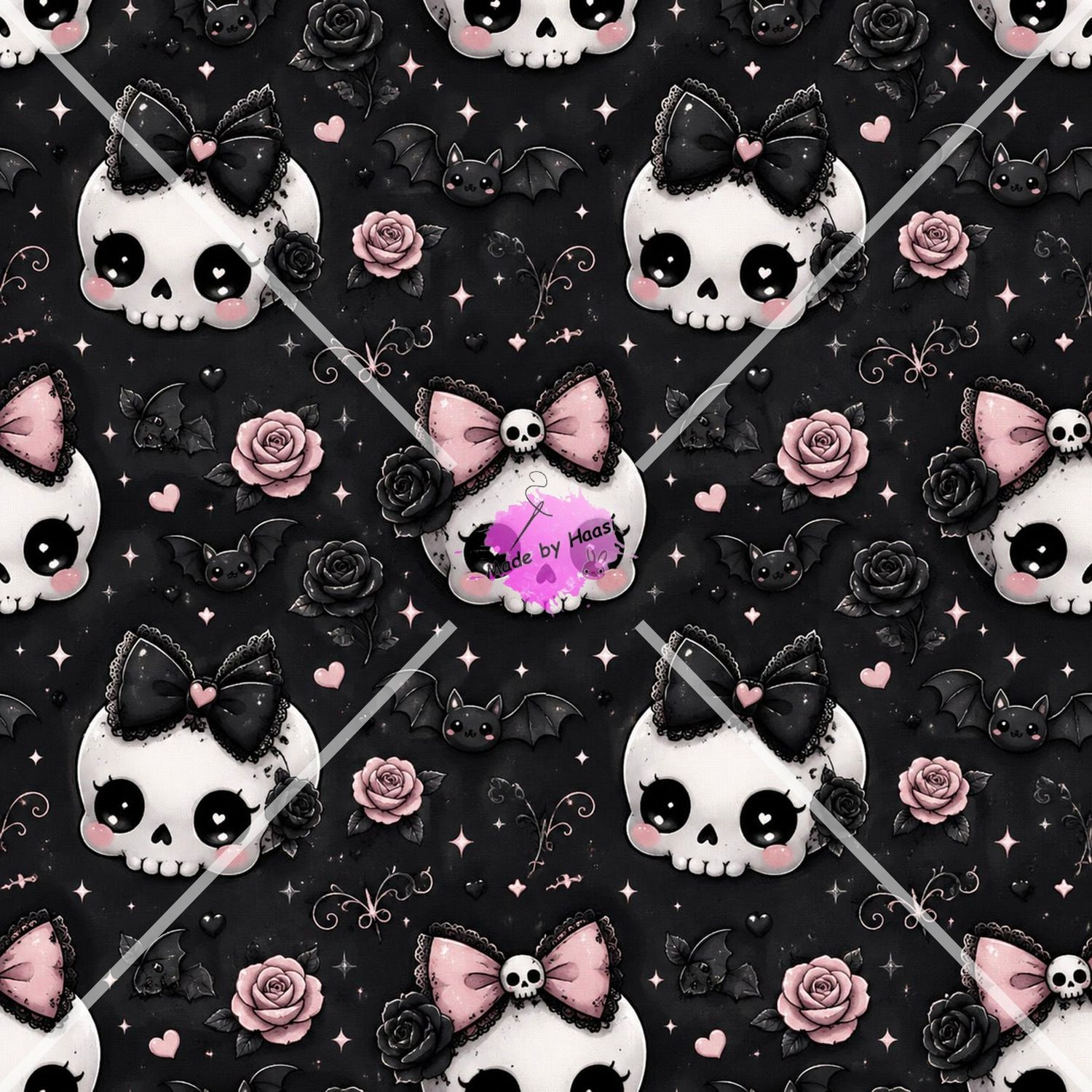 Vorbestellung AO Vorbestellung AO "Cute Skull" Flammgarn Single Jersey 10 cm
