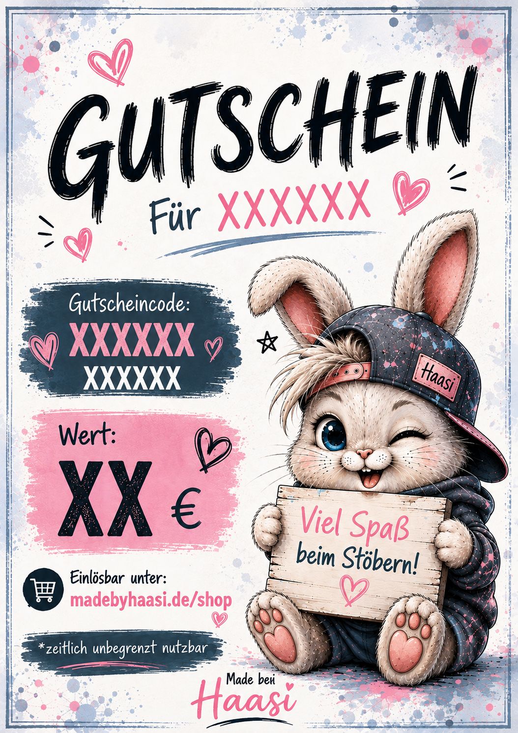 Gutschein (Betrag wahlweise) 