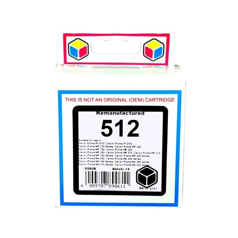 Canon PG 512 Black Ink Remanufactured