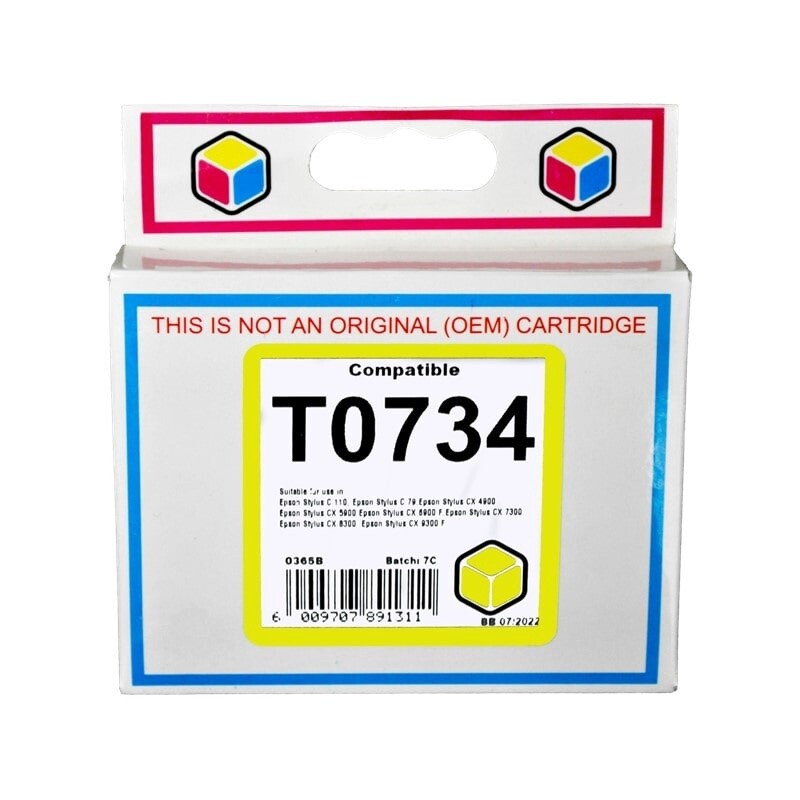Epson T 0734 Yellow Ink Compatible