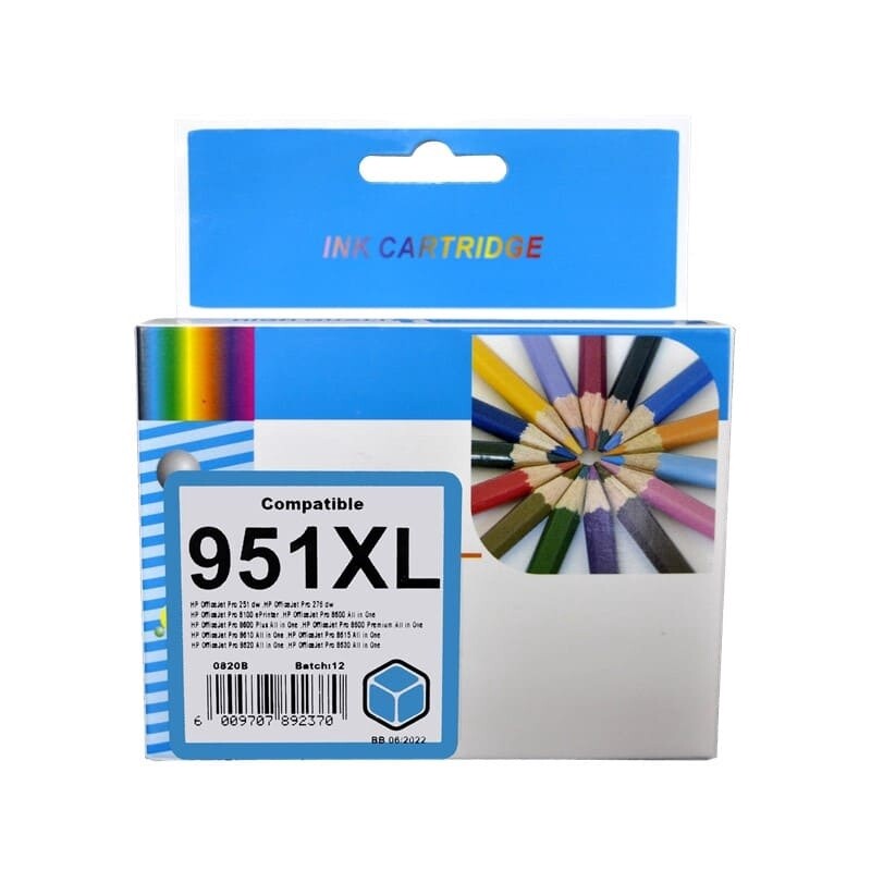 HP 951 XL Cyan Ink Compatible