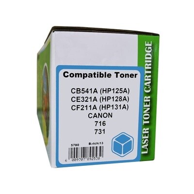 HP CB541A/CE321/CF211/Canon 716/731 Cyan Toner Compatible