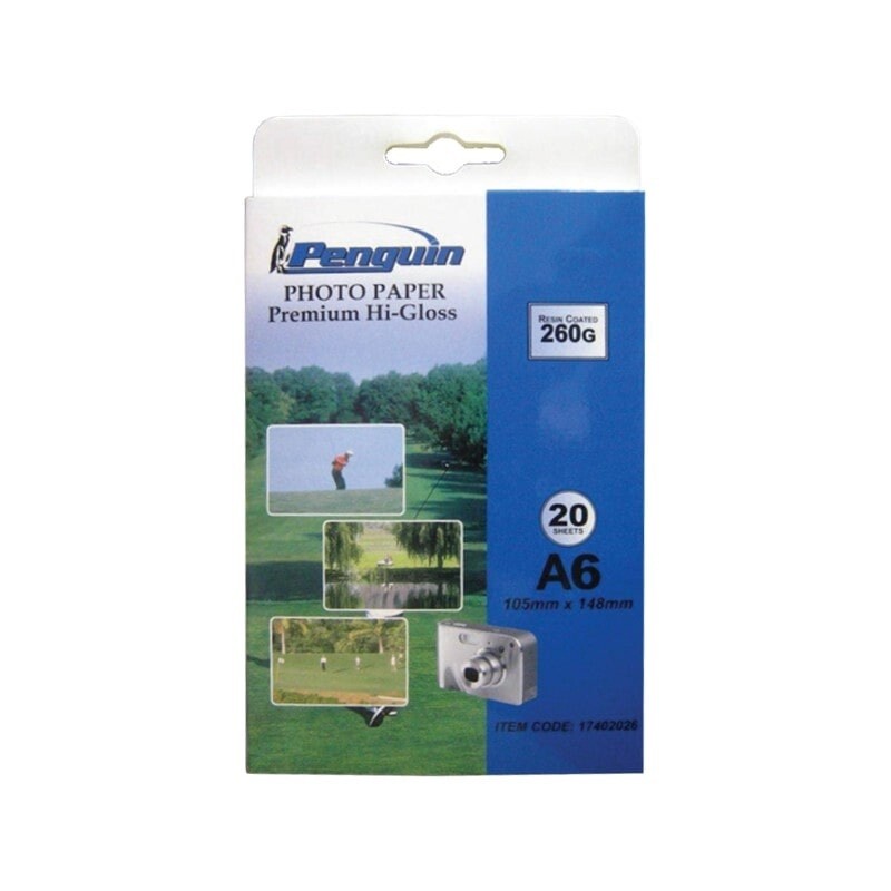 Photo Paper Penguin (Gloss) A6 - 260g - Pack Of 20