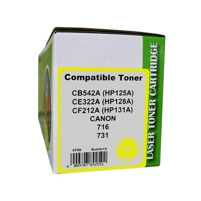 HP CB542A/CE322/CF212/Canon 716/731 Yellow Toner Compatible