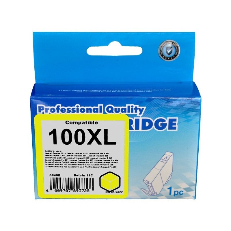 Lexmark 100 XL Yellow Ink Compatible