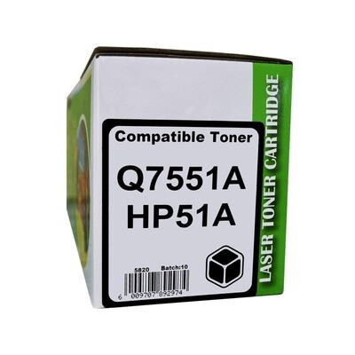 HP Q7551A-HP51A Black Toner Compatible