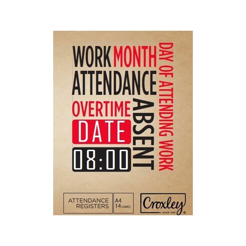 Book A4 14 Page Attendance Register