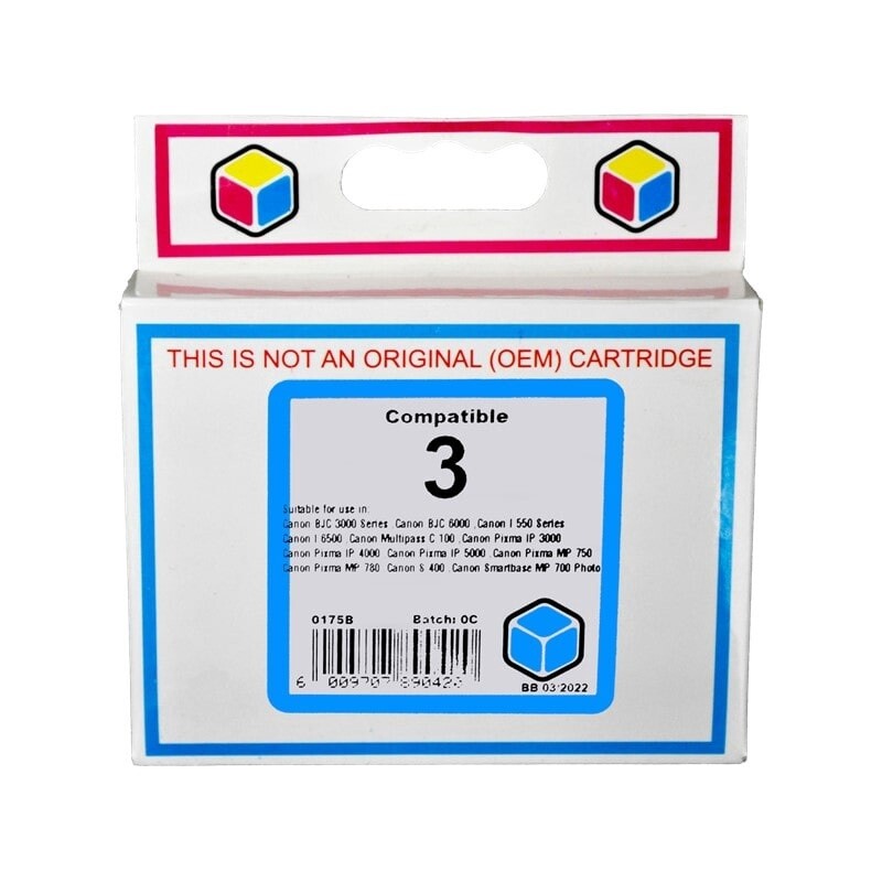 Canon BCI 3 Cyan Ink Compatible