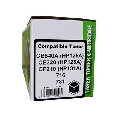HP CB540A/CE320/CF210/Canon 716/731 Black Toner Compatible