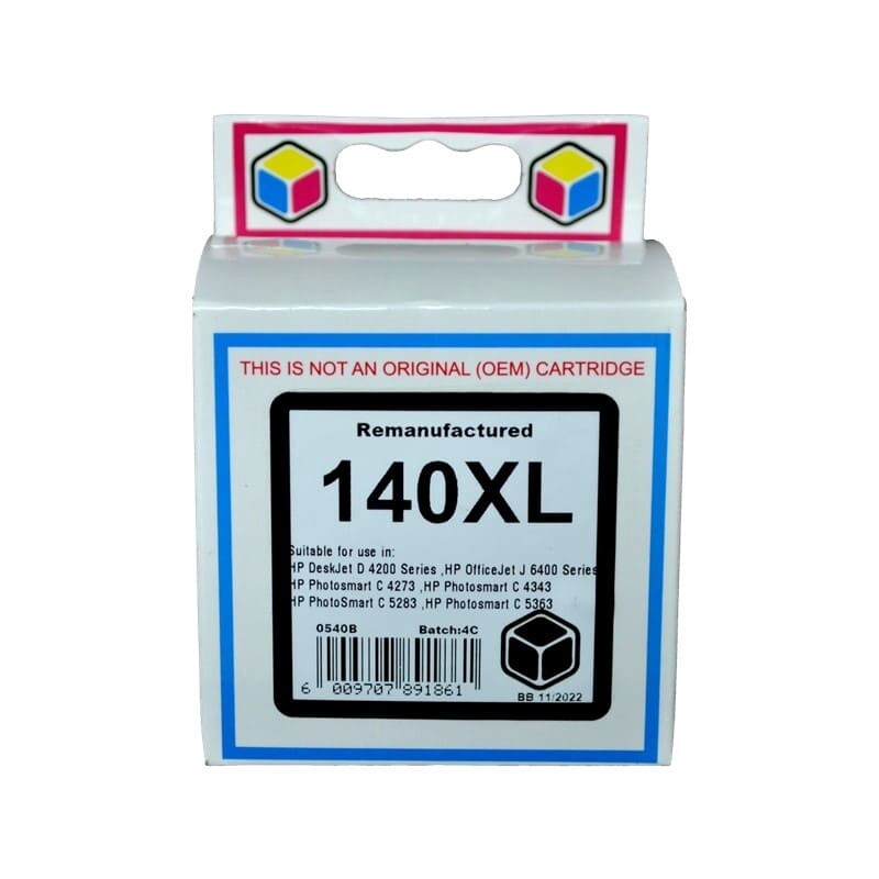 HP 140 XL Black Ink Remanufactured