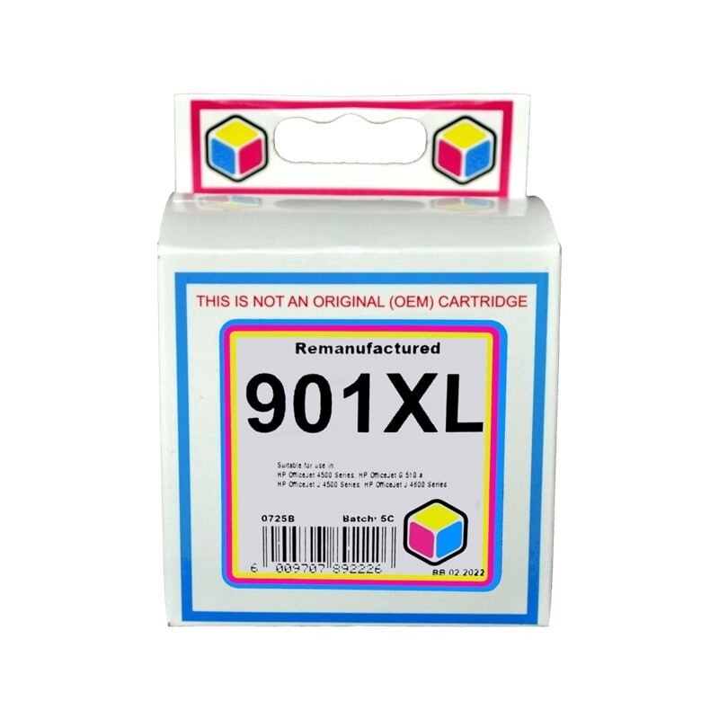 HP 901 Tri-Colour Ink Remanufactured
