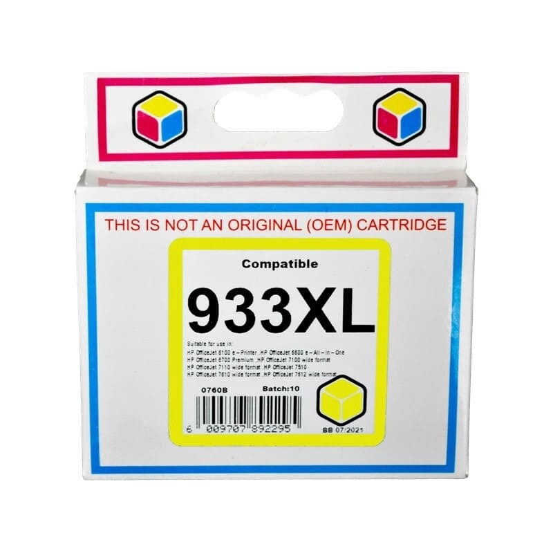 HP 933 XL Yellow Ink Compatible