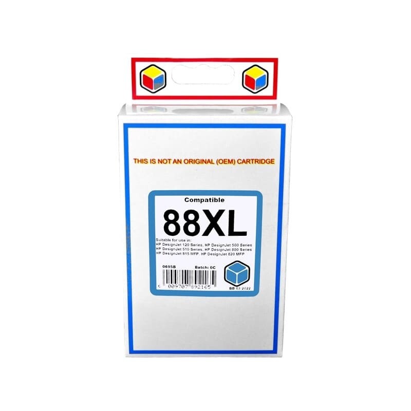 HP 88 XL Cyan Ink Compatible