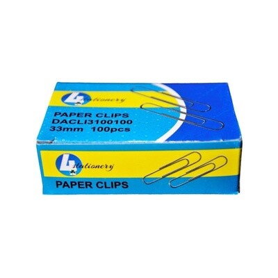 Paper Clips 33mm Pack Of 100