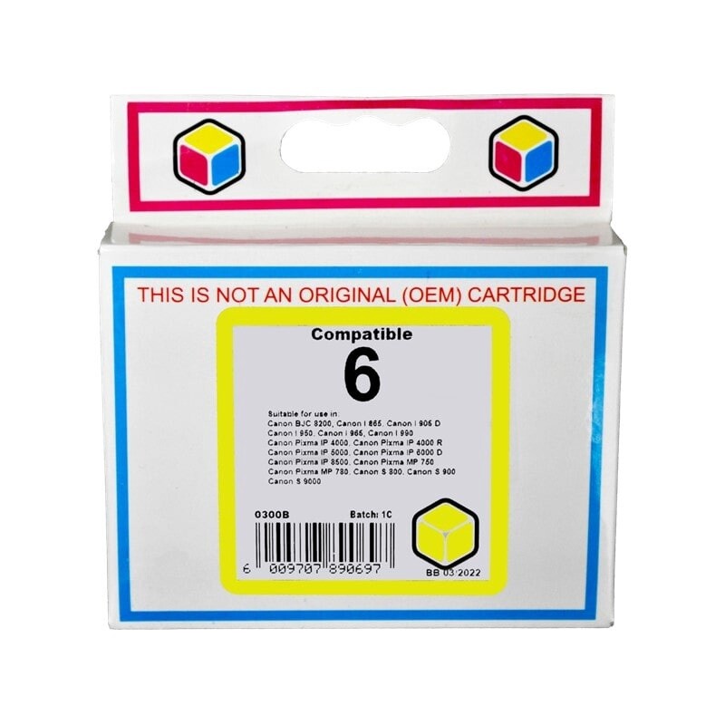 Canon BCI 6 Yellow Ink Compatible