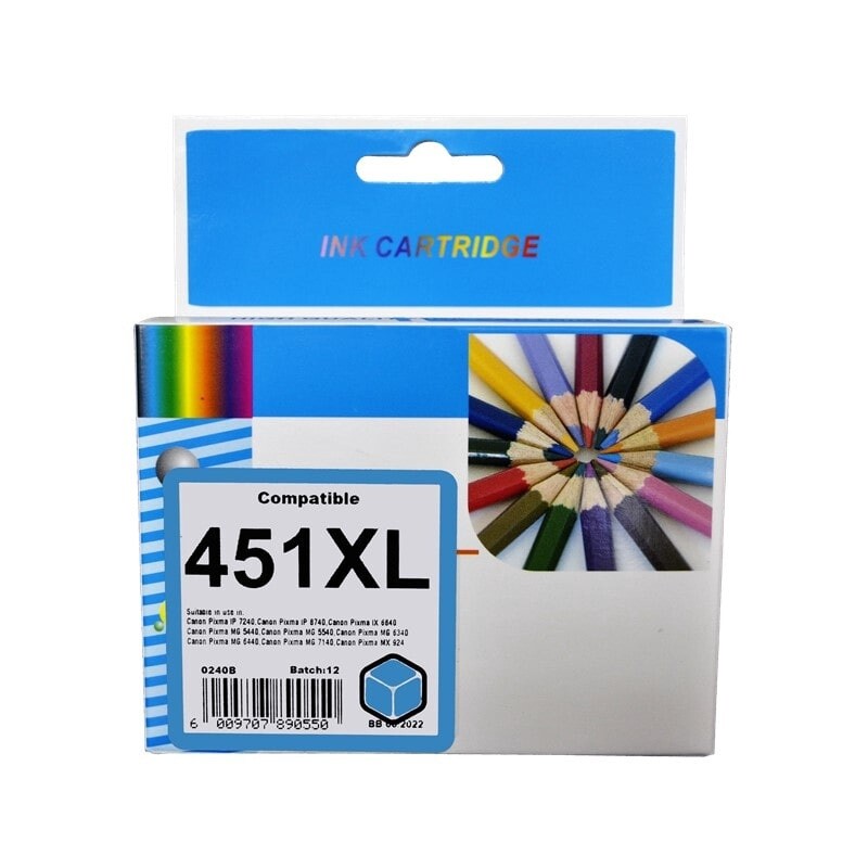 Canon CLI 451 XL Cyan Ink Compatible
