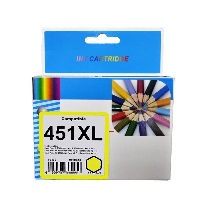 Canon CLI 451 XL Yellow Ink Compatible