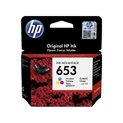 HP 653 Tri-Colour Ink Original