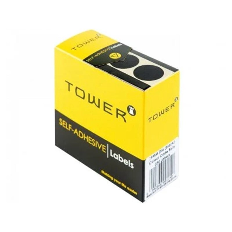 Tower Colour Code C19 Rolls, Colour: Black