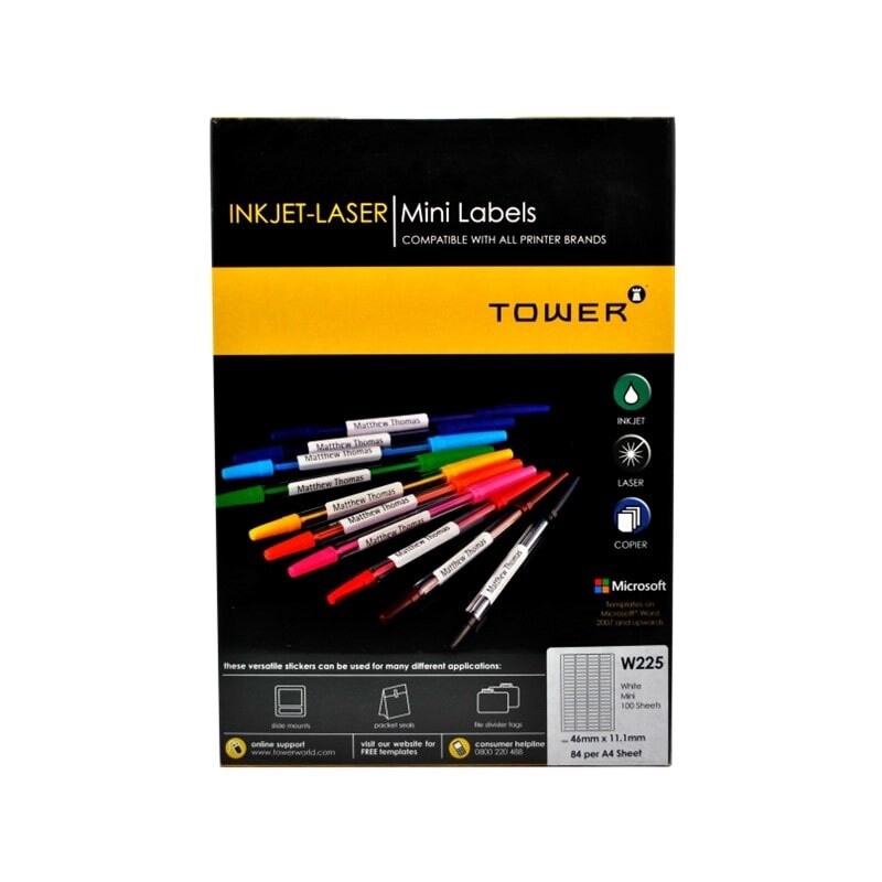 A4 (Mini) W225 Label Sheet 46x11.1mm (84up)