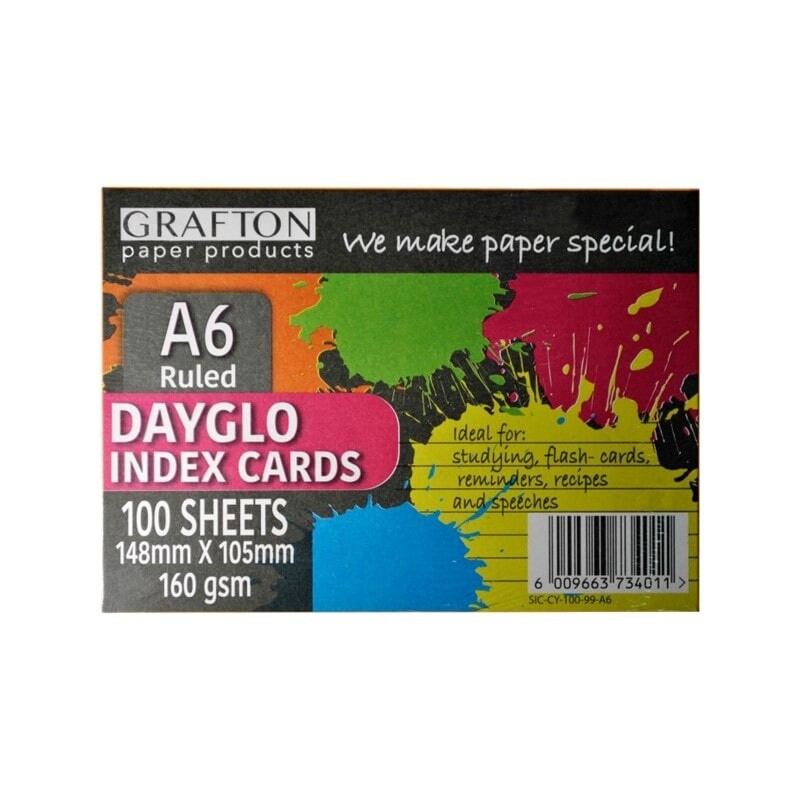 Paper Index Card - A6 Pack Of 100
