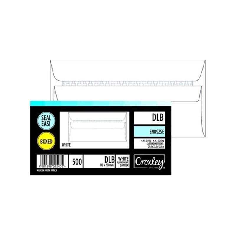 Envelope (DLB) White, Quantity: Box of 500