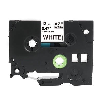 Brother Tze-231 Laminated 12mm Tape Black-White Compatible