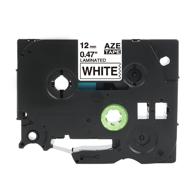 Brother Tze-231 Laminated 12mm Tape Black-White Compatible