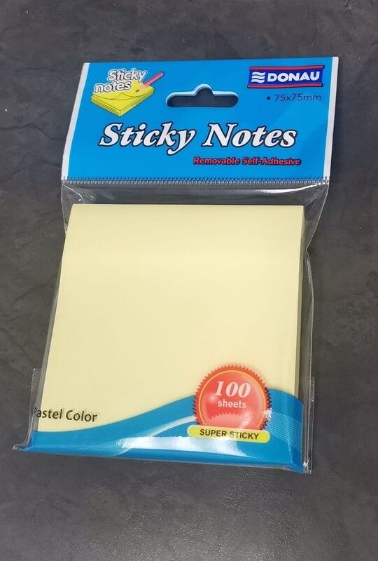 Sticky Notes Yellow 75 x 75 100 Sheets