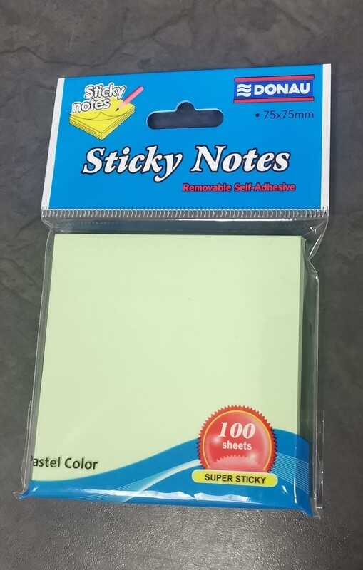 Sticky Notes Green 75 x 75 100 Sheets