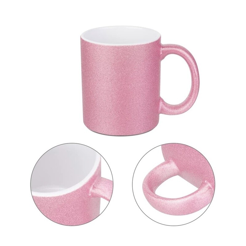 Sublimation Mug ( Glitter ) Pink Single