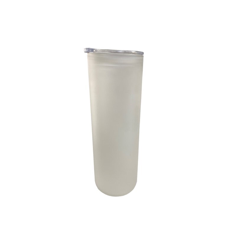 Frosted 25oz Skinny Glass Mug