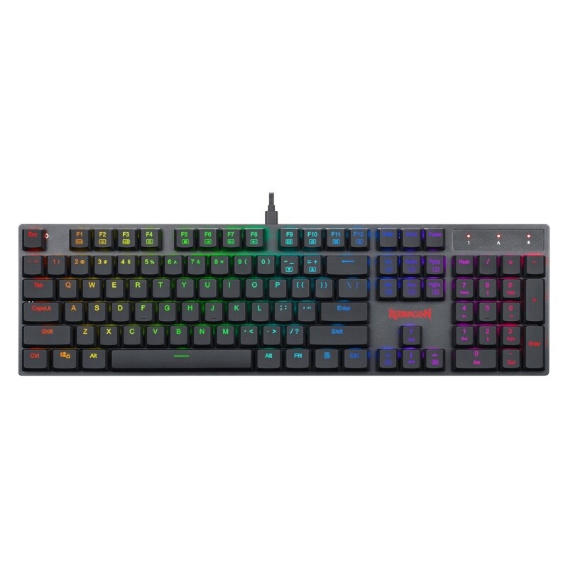 REDRAGON APAS Super Slim RGB Keyboard - Black