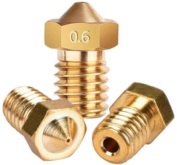 E3D v6  M6 0.6mm Brass Nozzle Extruder Print Head
