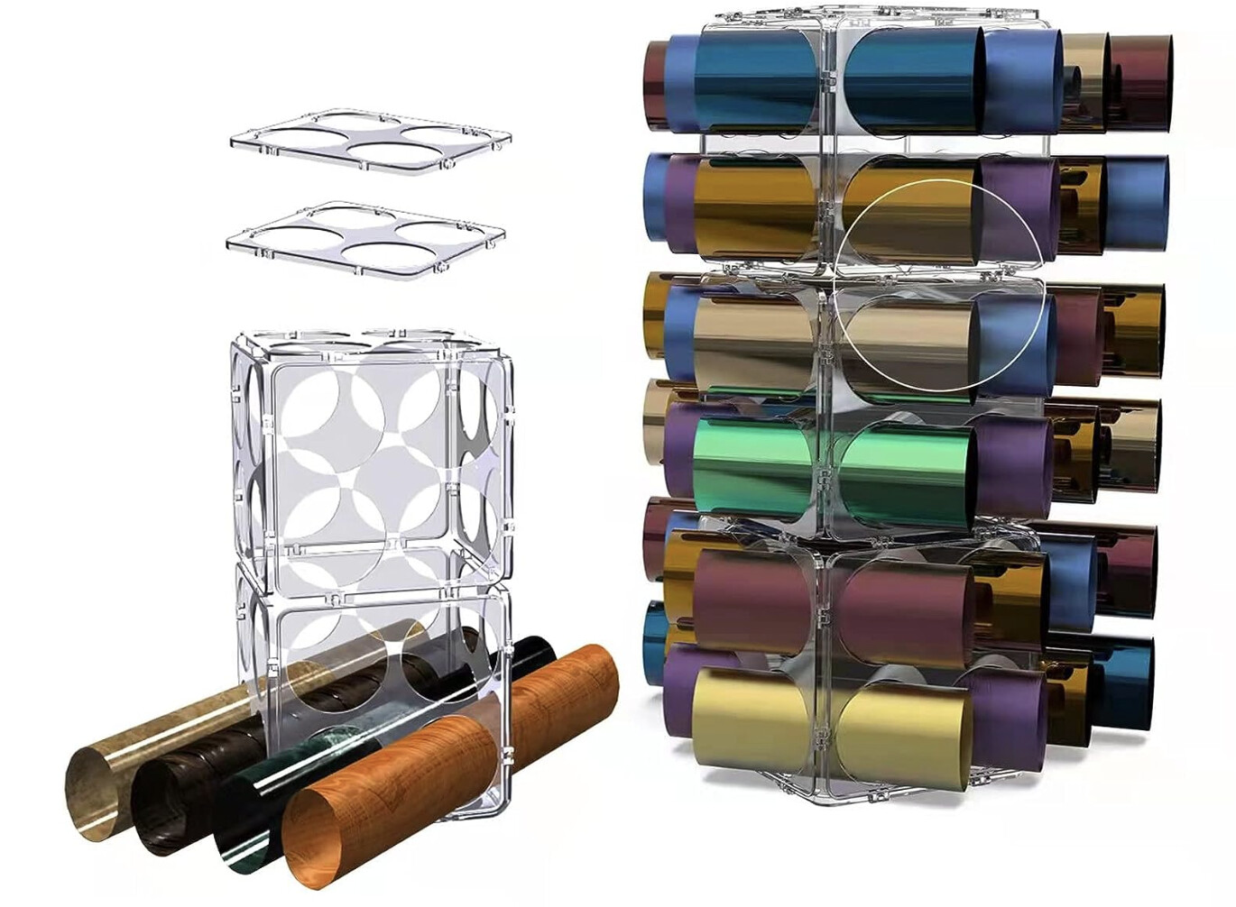 Acrylic Vinyl Storage Organiser (24 Rolls)