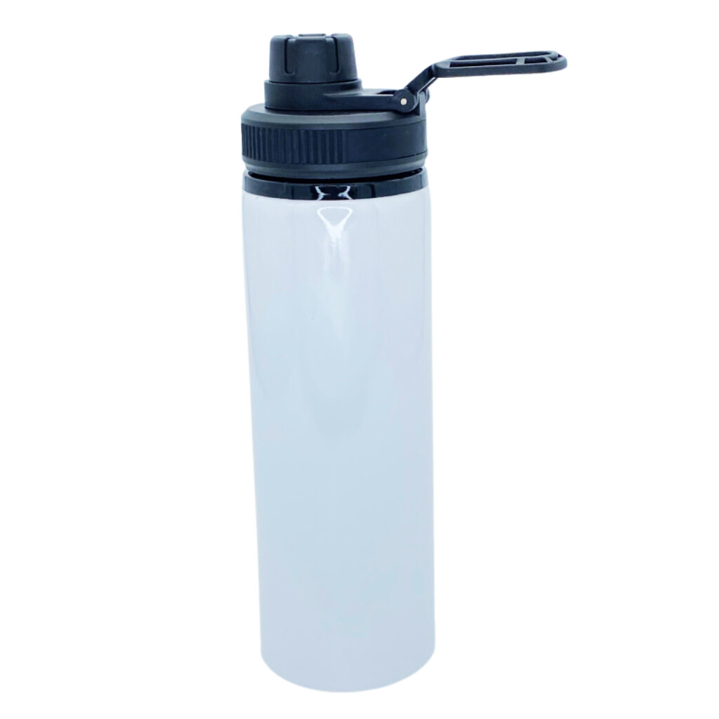 Water Bottle White 850ml Metal