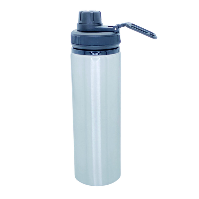 Water Bottle Silver 850ml Metal