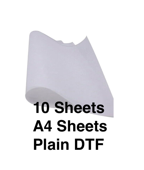 DTF Film  A4 - 10 Pack