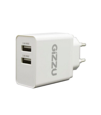 GIZZU Wall Charger Dual USB Port 3.4A – White