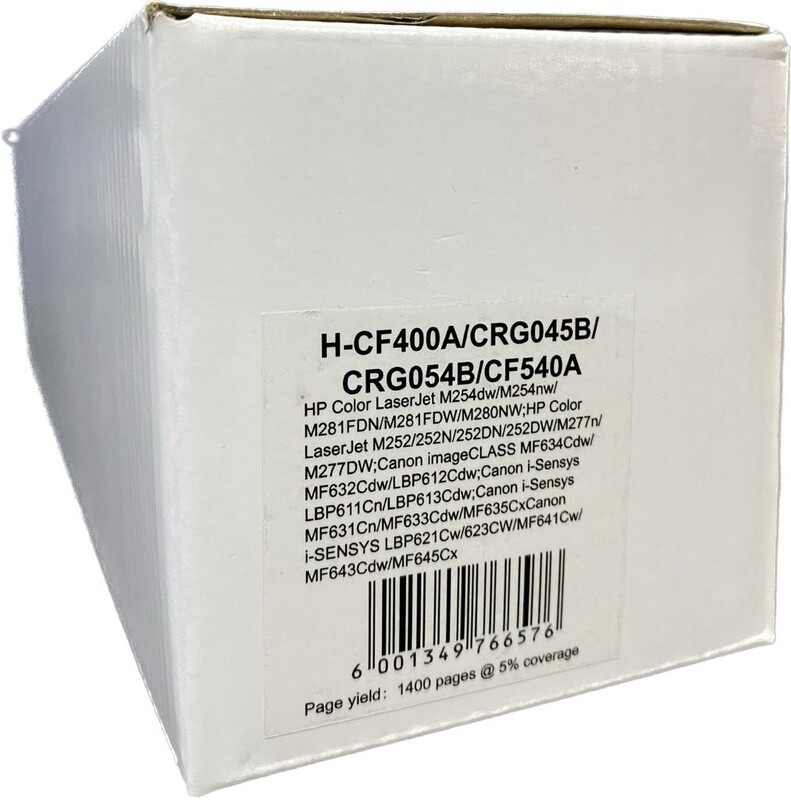 Universal HP CF400A/CF540A/ Canon 054/045/067 Black Toner Compatible