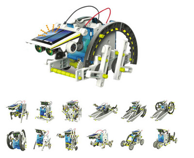 13 in 1 Solar Robot Kit - White
