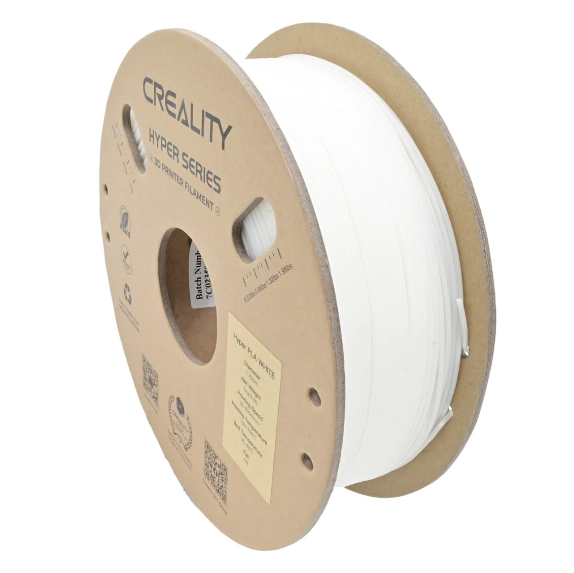 Creality Hyper PLA High Speed White Filament 1Kg