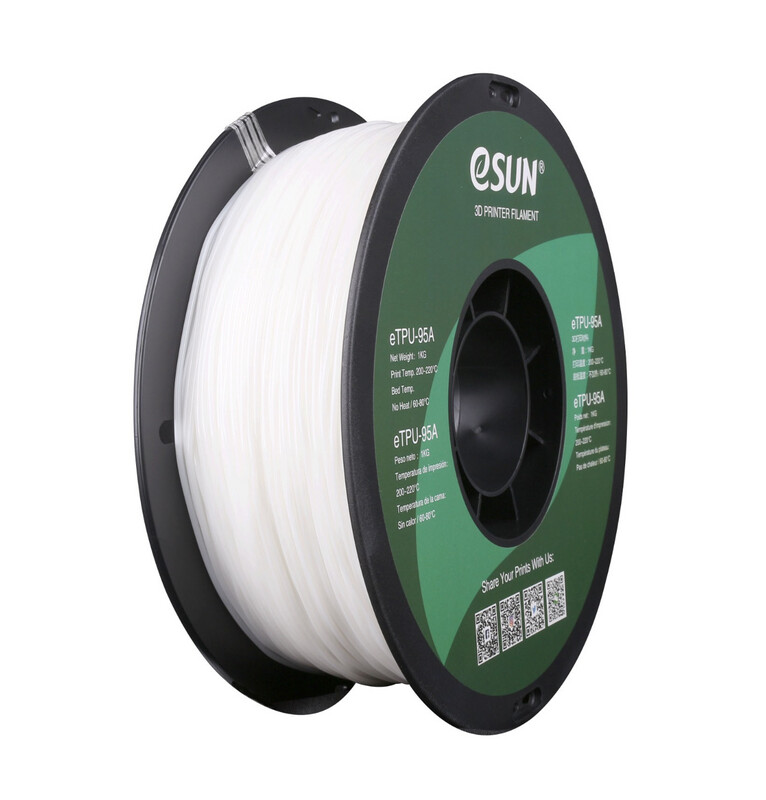 eSun eTPU-95A Filament - 1.75mm - 1kg - White