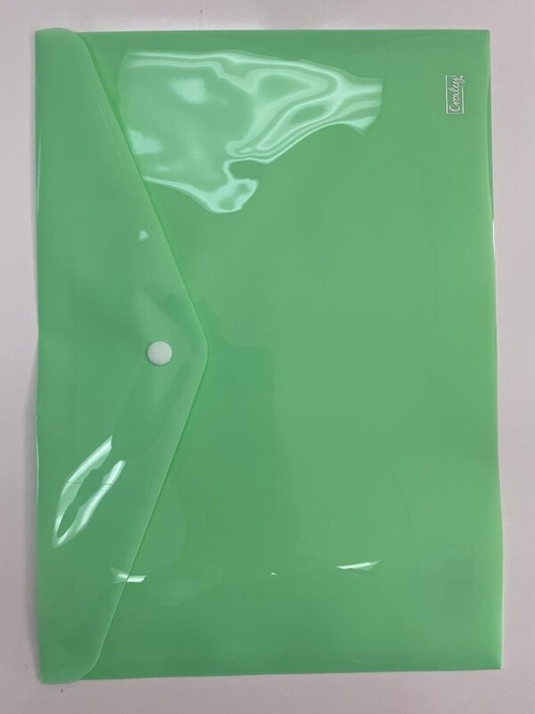 A4 Envelope With Button Pastel Green