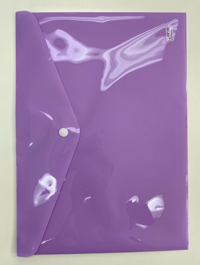 A4 Envelope With Button Pastel Purple