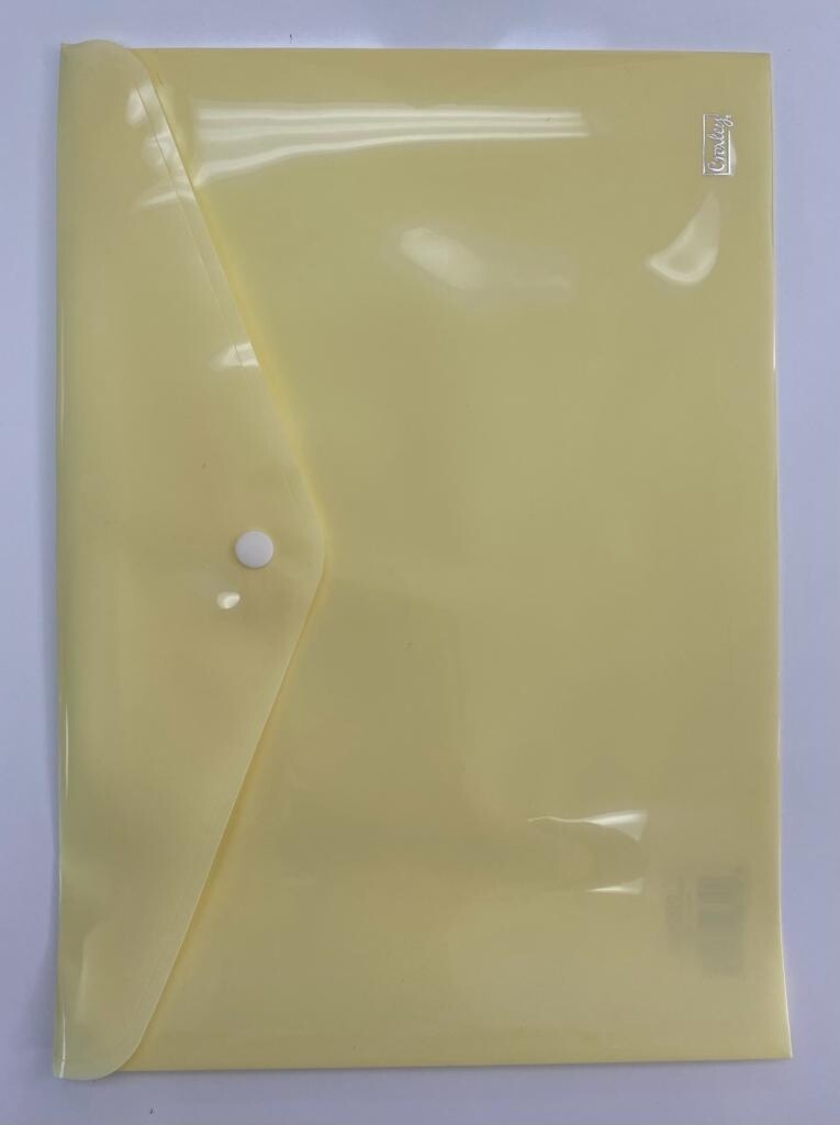 A4 Envelope With Button Pastel Yellow