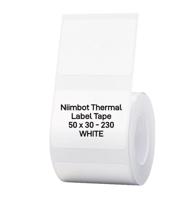 NIIMBOT B1/B21/B3S Thermal Label 50x30mm – 230 Labels Per Roll – White