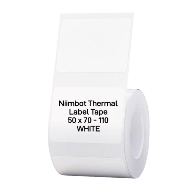 Niimbot -  B1/B21/B3S Thermal Label 50x70mm – 110 Labels Per Roll – White