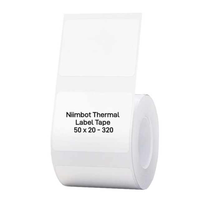 NIIMBOT B1/B21/B3S Thermal Label 50x20mm – 320 Labels Per Roll – White